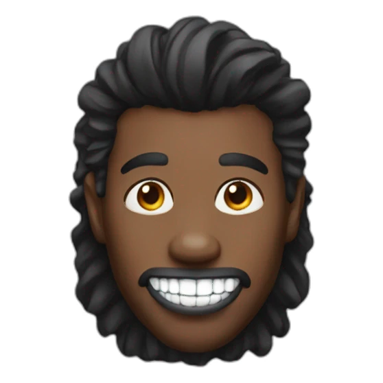 Black male with Whicks (hair) with diamond teeth sticker