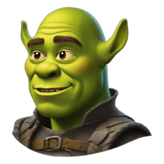 shrek in dark fantasy style  sticker