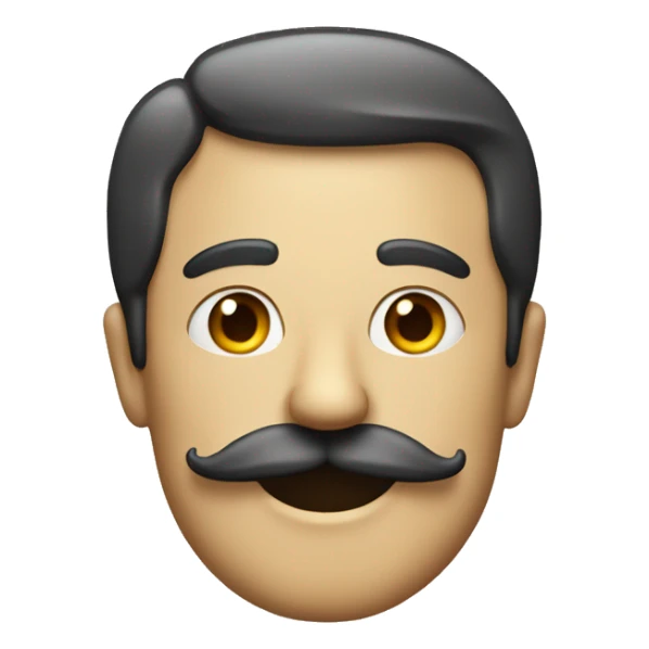 Un monsieur avec une moustache caré  sticker