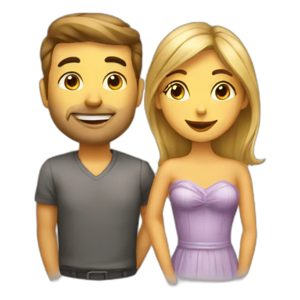 bisous homme femme sticker