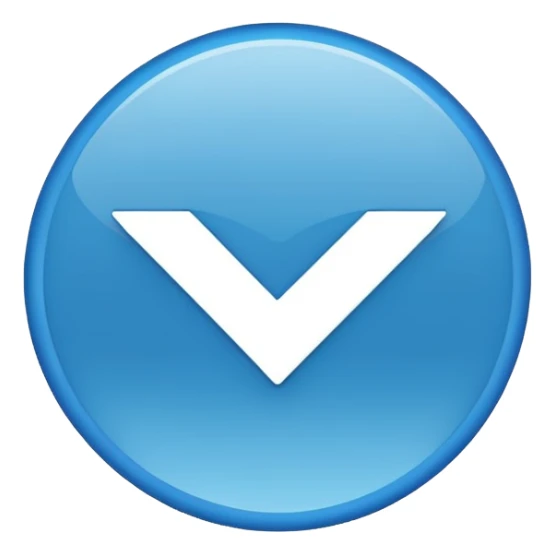 Este emoji✅en azul y que sea un circulo sticker