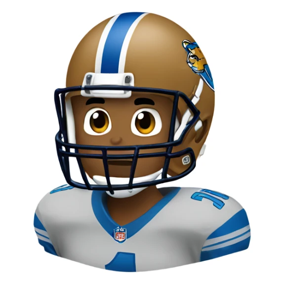 Lions football player sticker
