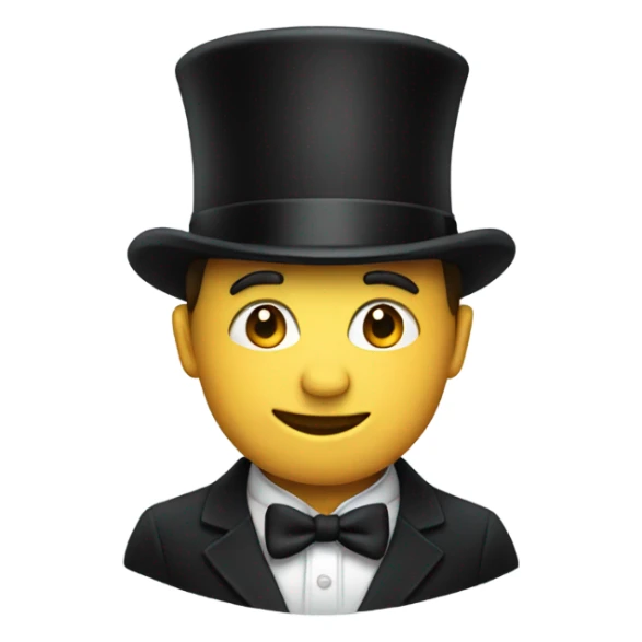 Person in a top hat sticker