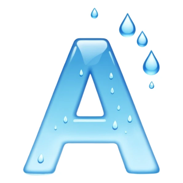 the letter V made out of water sticker