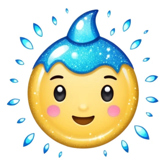  sparkling shiny glitter, with bright sparkles and shimmering particles, simple cute cartoon style sticker