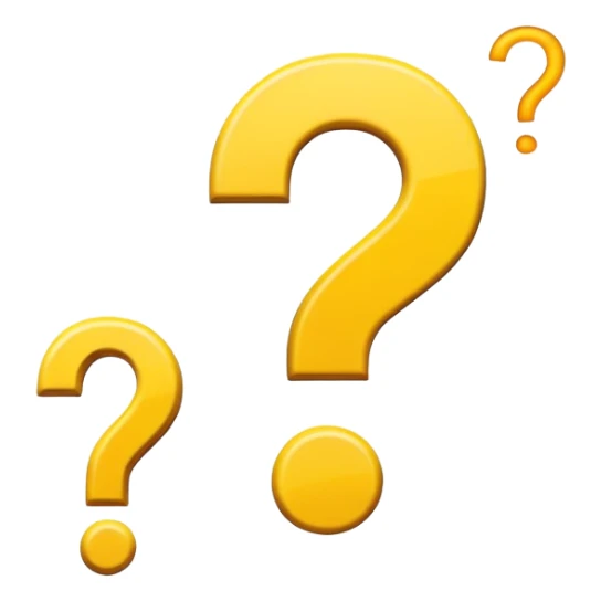 Emoji of letter  i and question mark ? sign both are in horizontal  sticker