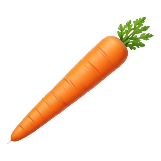 Mini carrot sticks, small orange cylinders, blunt rounded ends on both sides sticker