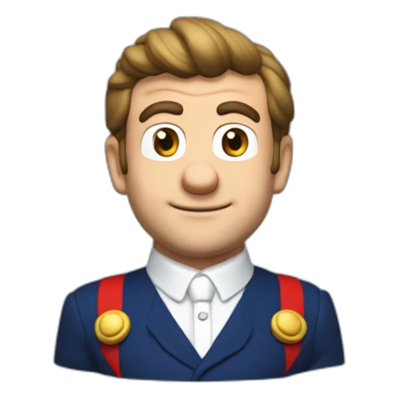 Emmanuel Macron déguisé en super mario sticker