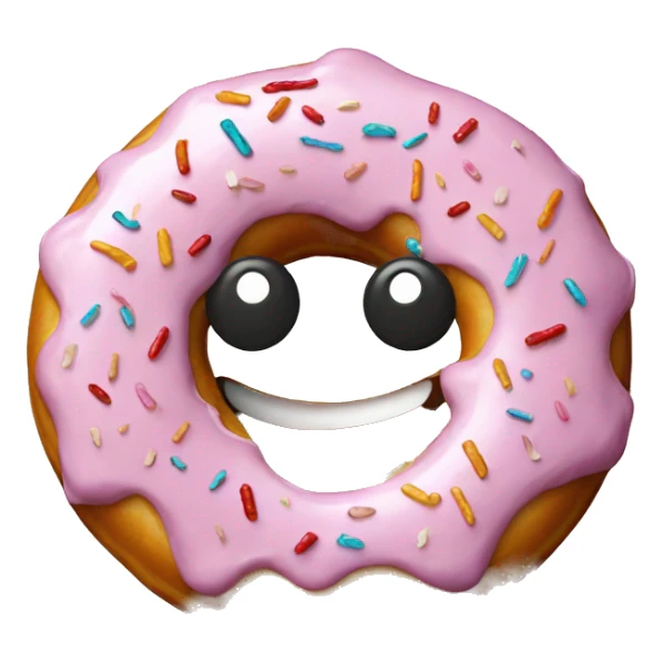 smiling donut sticker
