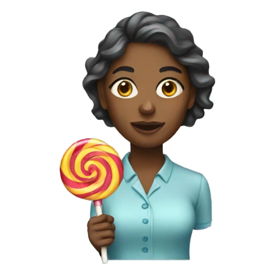 WOMAN LOLLIPOP EMOJI sticker