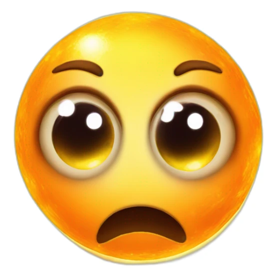 planet Sun with a cartoon godly face with big stupid eyes sticker