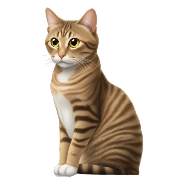 Elegant tabby cat perched by a window, staring at the world with curious eyes, as if pondering life’s deepest mysteries.” sticker