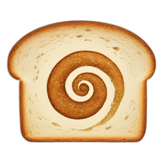 brown rye swirl in the middle of bread slice sticker