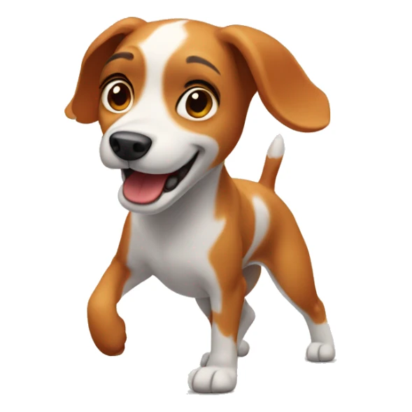 dog with a red hair is dancing  sticker