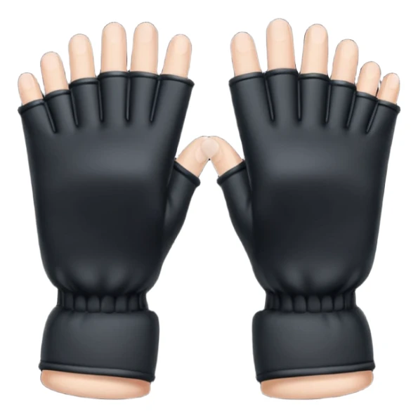 A pair of dark fingerless cotton gloves sticker