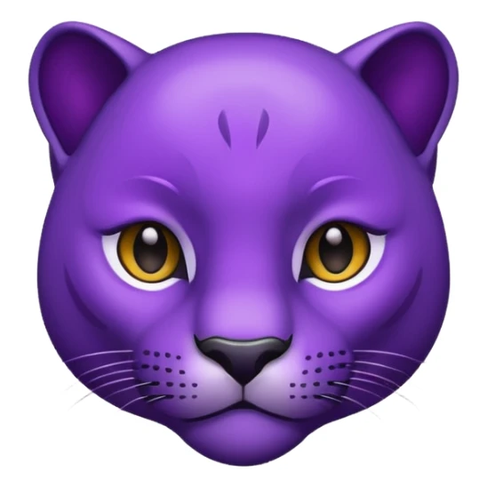 Purple Panther face turned to the slight right sticker