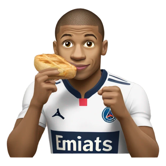 Kylian mbappe qui mange des pâtes sticker