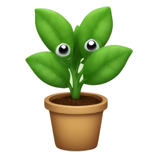 plant with eyes on leaves  sticker