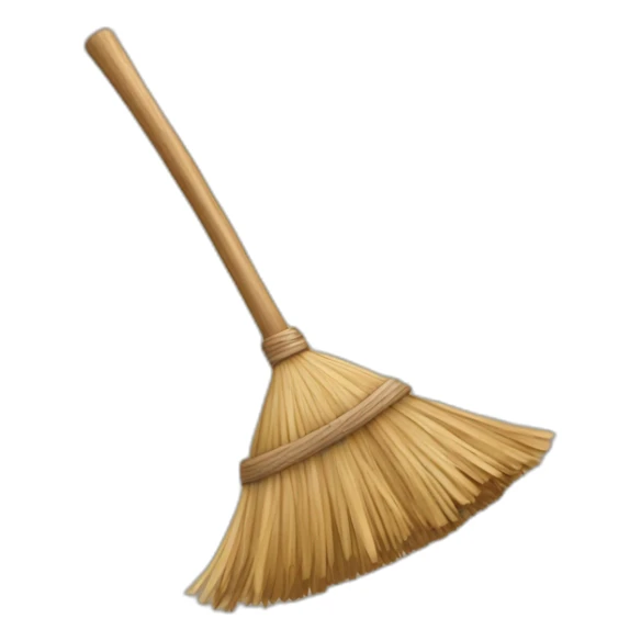 broom made of oak branches sticker