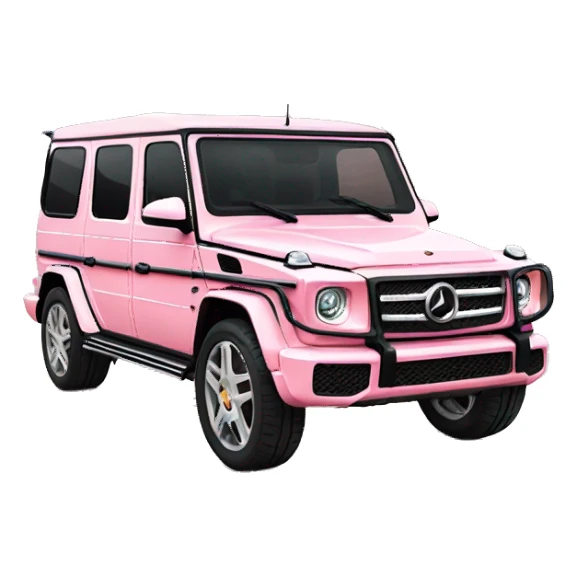 Light pink gwagon with rims driving view  sticker