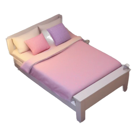 isometric-3d-cute-small-bedroom-teen-girl-interior sticker