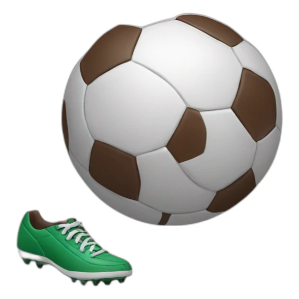 football ball with foot sticker