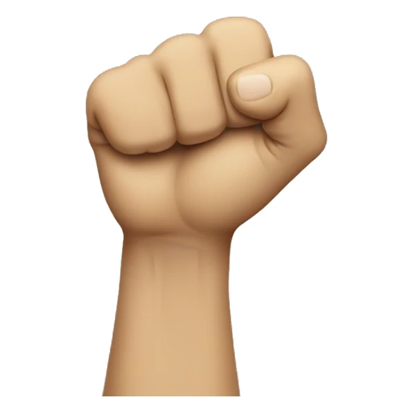 Clenched fist in celebration sticker