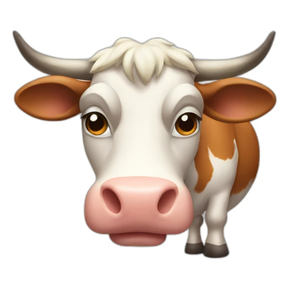 Muscular cow sticker