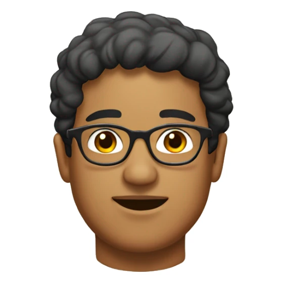 hispanic person with glasses and rosemary around neck sticker