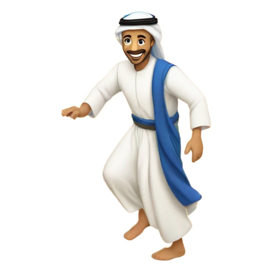 Arab man sliding down the sand dunes on a carpet sticker