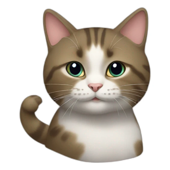 Un chat qui fait un câlin à un chat sticker