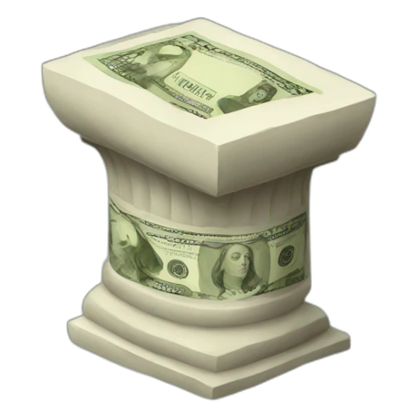 pillar of money sticker