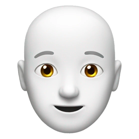 with a white face
 sticker