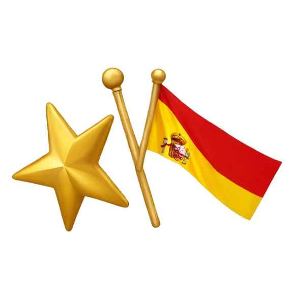Gold Star and the Spanish flag sticker