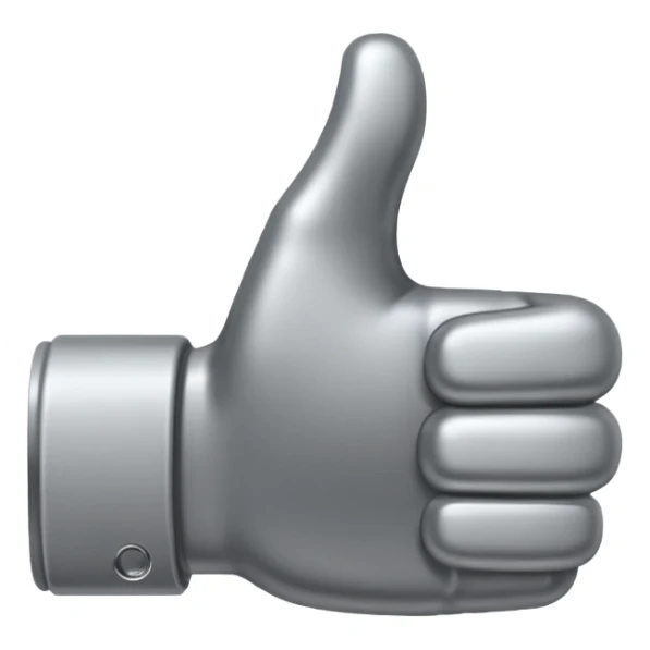 thumbs up but grey no thts bad i want like the android one but color is grey sticker