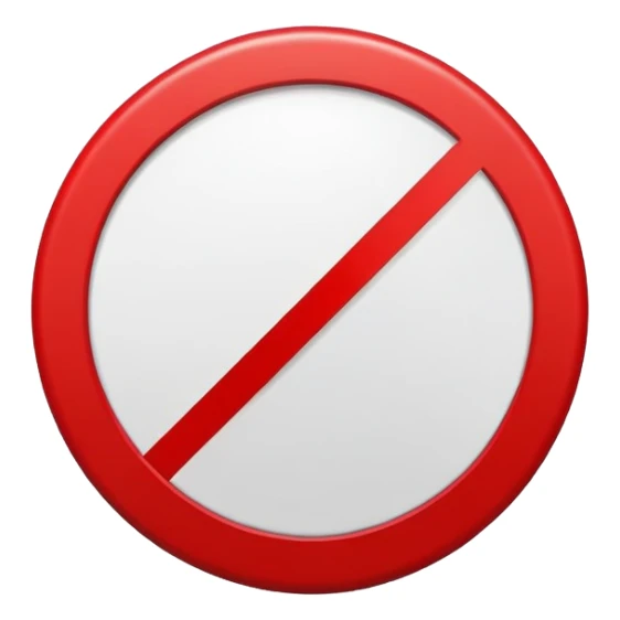 no entry sign with red circle and line sticker