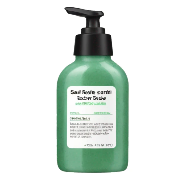 bottle of scalp scrub with label sticker