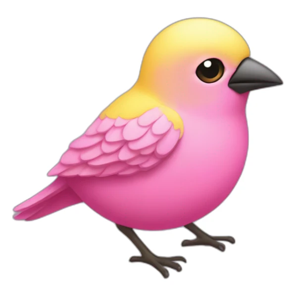 pink canary with x'ed out eyes sticker