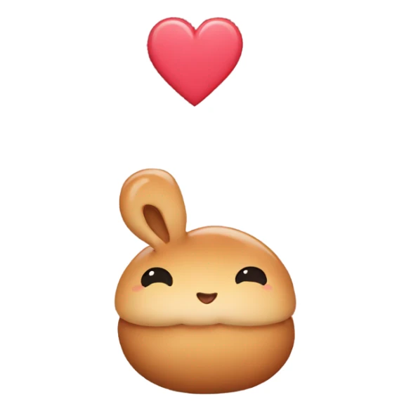Heart shaped bun  sticker
