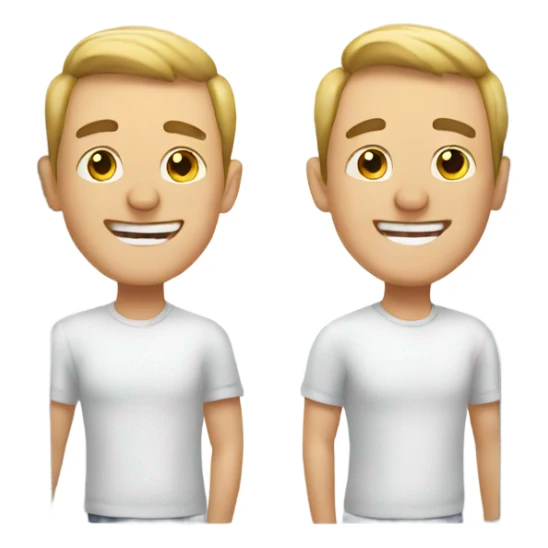 white happy man looking at himself in the mirror sticker