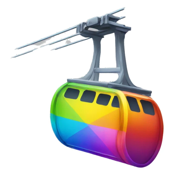 rainbow ski lift tube sticker