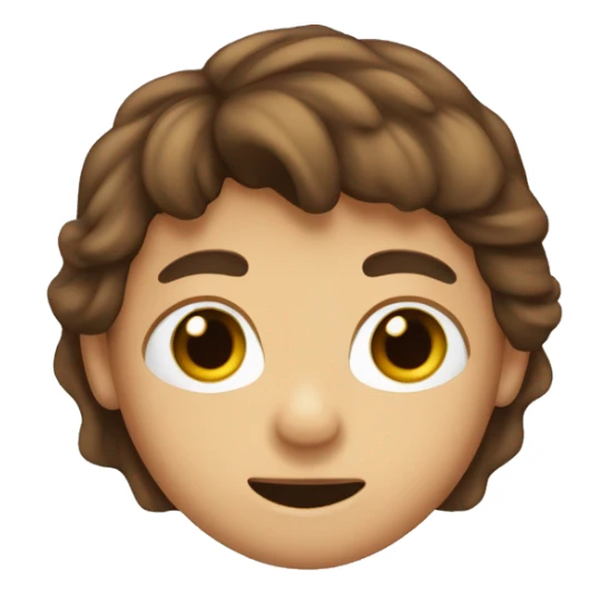 niño piel apiñonada ojos marrones y cabello marron sticker