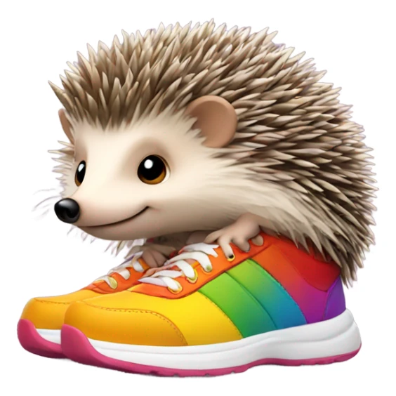 Hedgehog with big sneakers sticker