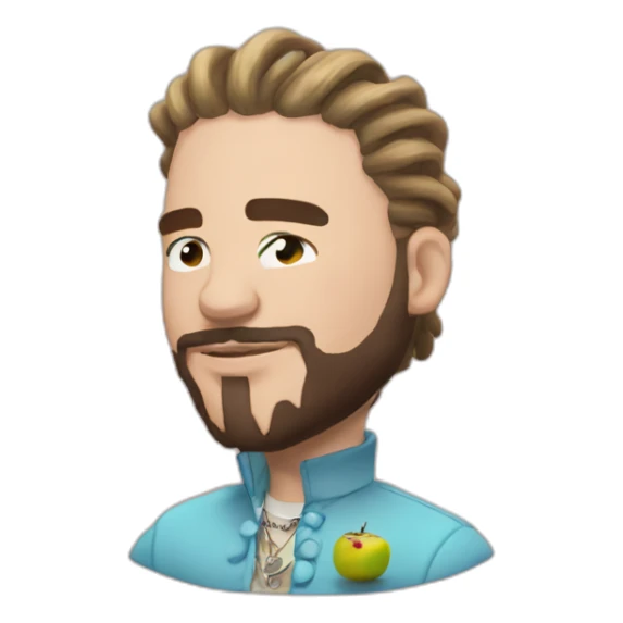 post malone-with high fade eat water malone sticker