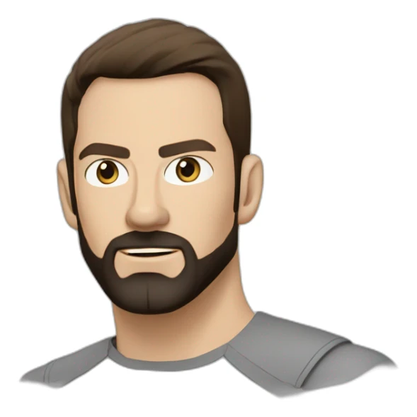 Star Trek Handsome white man from Star Trek with Blue eyes and short brown hair and black beard startrek sticker