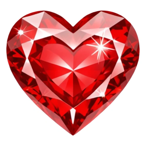 A red heart made of diamond with name Jacky sticker