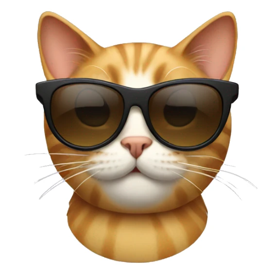 Cat with sunglasses sticker