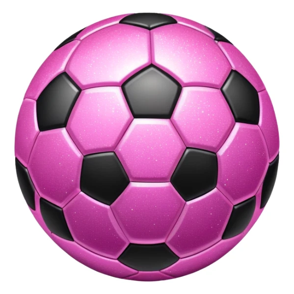 Pink football with glitter  sticker