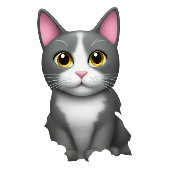 cat with a bunch of flower sticker