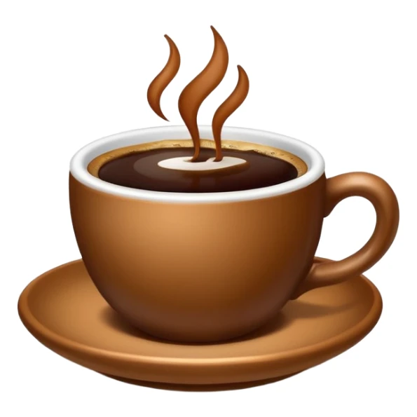 A coffee emoji very small like how a emoji is supposed to be sticker